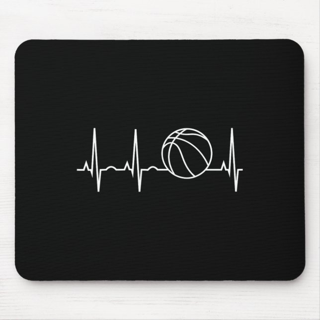 Heartbeat Basketball  Best Basketball Player and F Mouse Mat (Front)