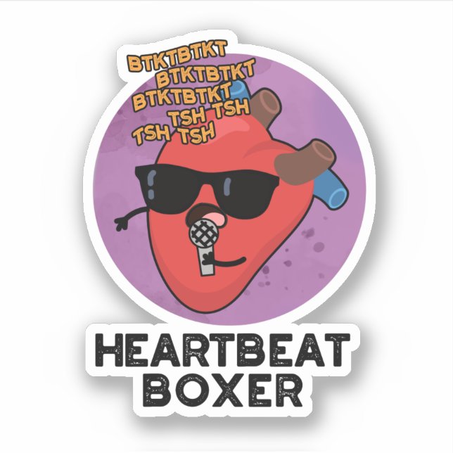 Heartbeat Boxer Funny Music Heart Pun  (Front)