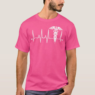 Heartbeat Caduceus For Women Men Nurse Physician D T-Shirt