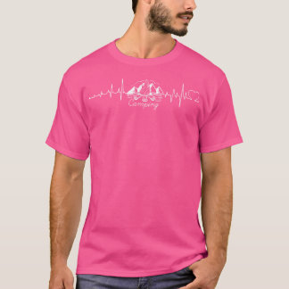 Heartbeat Camping Camper Tents Motorhome Fun T-Shirt