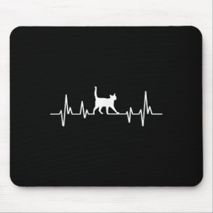 Heartbeat Cat Mouse Mat