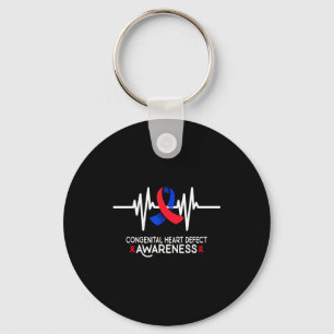 Heartbeat Chd Congenital Heart Defect Awareness Mo Key Ring