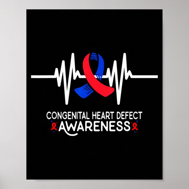 Heartbeat Chd Congenital Heart Defect Awareness Mo Poster (Front)