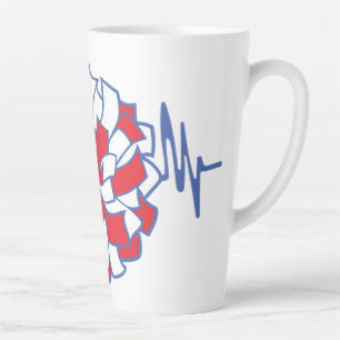 Heartbeat Cheer Pom-Pom Graphic Latte Mug