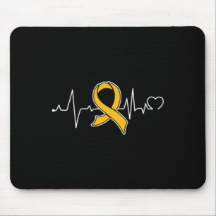 Heartbeat- Childhood Cancer Awareness Item for Wom Mouse Mat