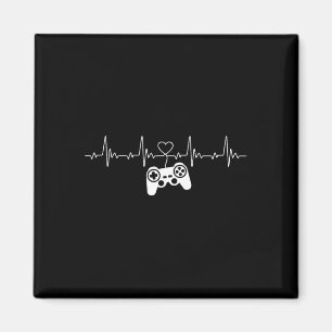 Heartbeat Console Nerd Gaming Gadget Gamer Magnet