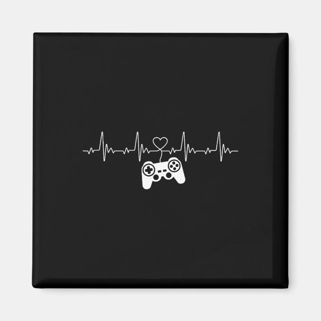Heartbeat Console Nerd Gaming Gadget Gamer  Magnet (Front)