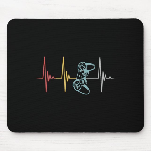 Heartbeat Controller For Nerd Multiplayer Gaming  Mouse Mat (Front)