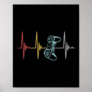 Heartbeat Controller For Nerd Multiplayer Gaming Poster