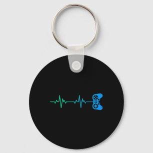Heartbeat Cool Video Game Controller For Nerdy Gam Key Ring
