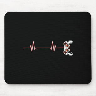 Heartbeat Cool Video Game Controller For Nerdy Gam Mouse Mat