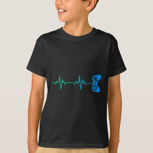 Heartbeat Cool Video Game Controller For Nerdy Gam T-Shirt