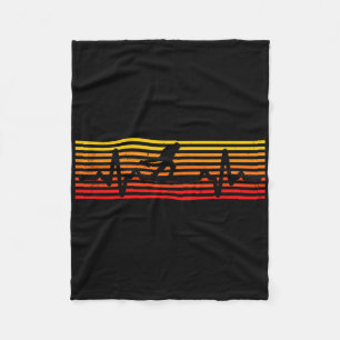 Heartbeat Cross Country Skiing Winter Sports Biath Fleece Blanket
