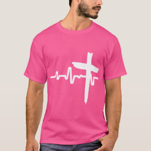 Heartbeat Cross Jesus Christ T-Shirt
