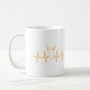 Heartbeat Deer Funny Deer Hunting For Hunter Coffee Mug