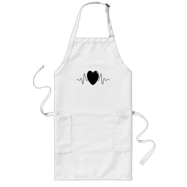 Heartbeat design long apron (Front)