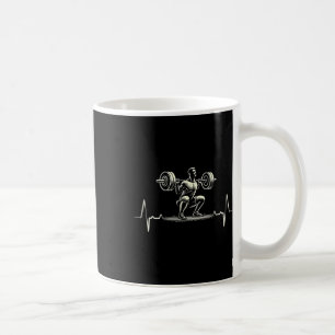 Heartbeat Ecg Bodybuilder Weightlifting Weightlift Coffee Mug