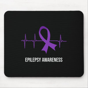Heartbeat ECG Design Epilepsy Awareness  Mouse Mat