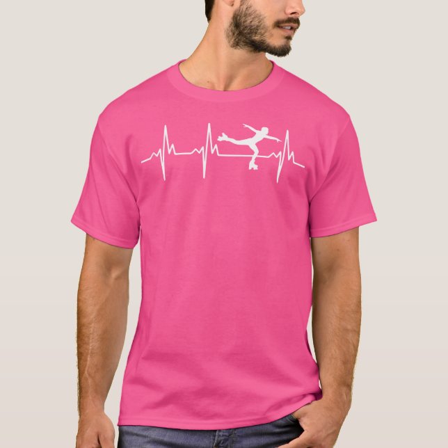 Heartbeat Ecg Roller Skates Roller Skating Inline  T-Shirt (Front)