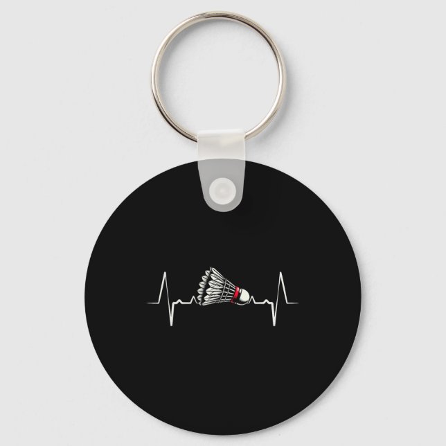 Heartbeat Ecg Shuttle Badminton Player Shuttle 2  Key Ring (Front)