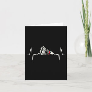 Heartbeat Ecg Shuttle Badminton Player Shuttle  Card