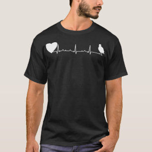 Heartbeat EKG Pigeon Animals Dovecote Race Birds T-Shirt