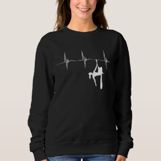 Heartbeat EKG Pulse Aerial Hoop Circus Lyra Aerial Sweatshirt