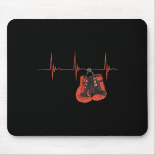 Heartbeat Ekg Pulse Boxing Gloves Kickboxing Mma B Mouse Mat