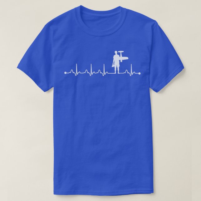 Heartbeat EKG RC Plane Lovers Gift  T-Shirt (Design Front)