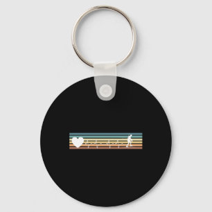 Heartbeat Ekg Shooting Biathlon Skiing Key Ring