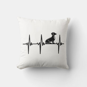 Heartbeat For Loyal Dachshund Dogs Cushion