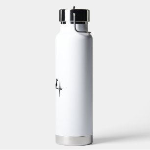 Heartbeat For Loyal Dachshund Dogs Water Bottle
