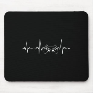 Heartbeat Funny Video Game Gift Boys Men Gamer  Mouse Mat