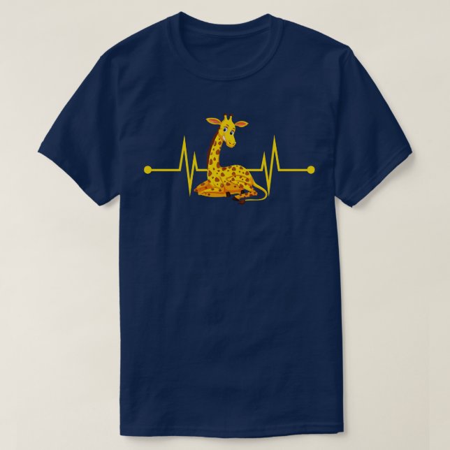 Heartbeat Giraffe 1 T-Shirt (Design Front)