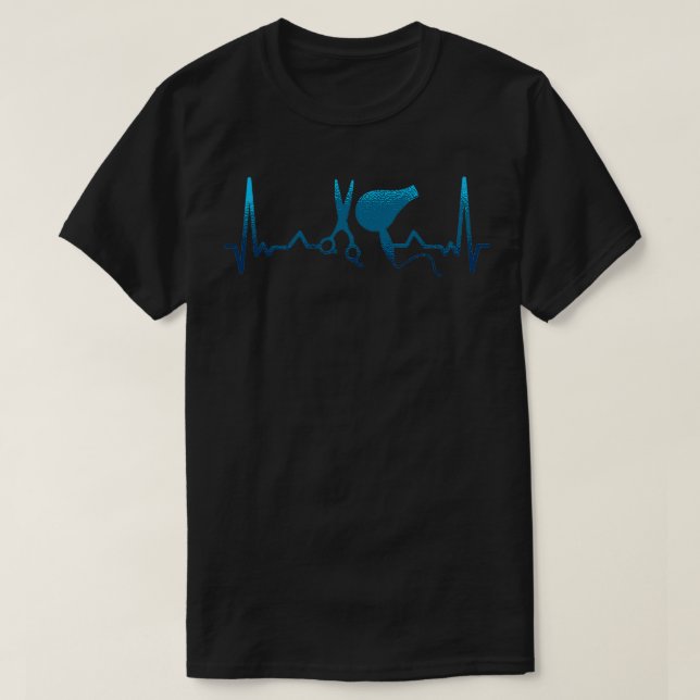 heartbeat hairstylist hairdresser T-Shirt (Design Front)
