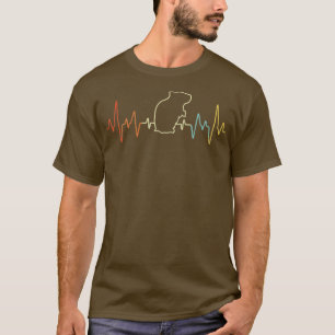 Heartbeat Hamster Mum Hamster Dad Retro Vintage T-Shirt