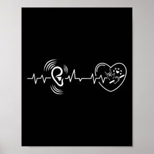 Heartbeat Hand Sign Language Hearing Loss Awarenes