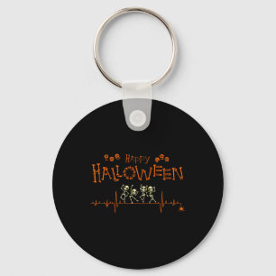 Heartbeat Happy Halloween Doctor Nurse Key Ring
