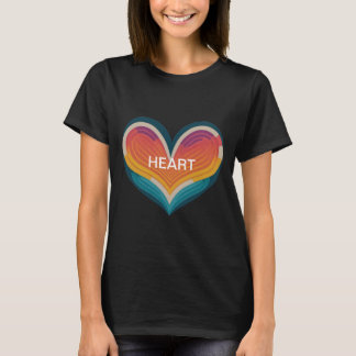 Heartbeat Harmony T-Shirt in black colour