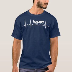 Heartbeat Harness Racing  Gift Horse Riding Race T-Shirt