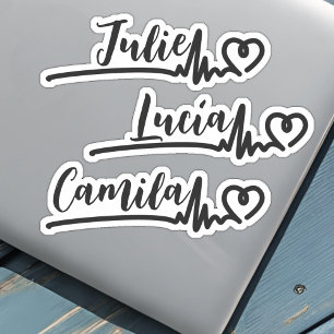Heartbeat Heart Beat 3 Names Cool Custom Name