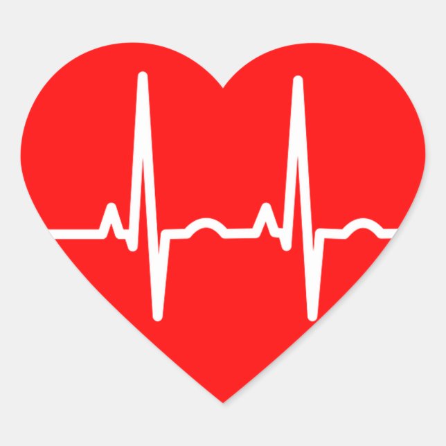 Heartbeat Heart Sticker (Front)