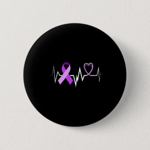 Heartbeat Heimerheimer Ribbon Heimerheimer Disease 6 Cm Round Badge