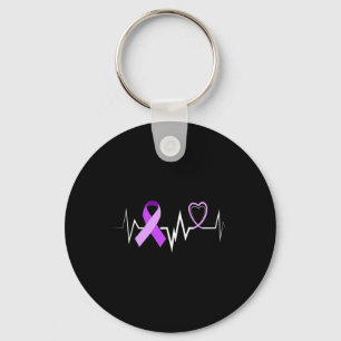Heartbeat Heimerheimer Ribbon Heimerheimer Disease Key Ring