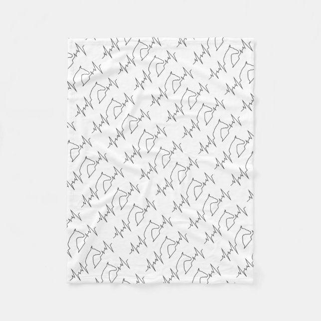 Heartbeat Horse Fleece Blanket (Front)