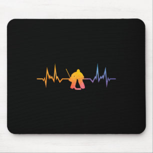 Heartbeat Ice Hockey Ice Hockey Player Hockey Coac Mouse Mat