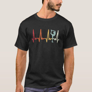 Heartbeat Ice Skating Figure Skater Pulse Winter S T-Shirt