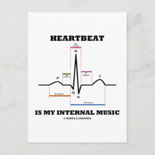 Heartbeat Is My Internal Music (ECG/EKG) Postcard