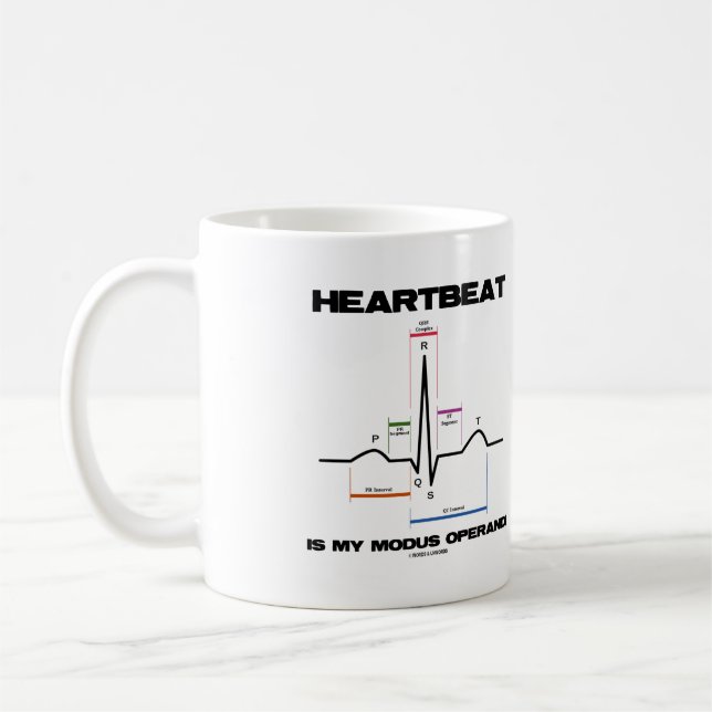 Heartbeat Is My Modus Operandi Sinus Rhythm Coffee Mug (Left)