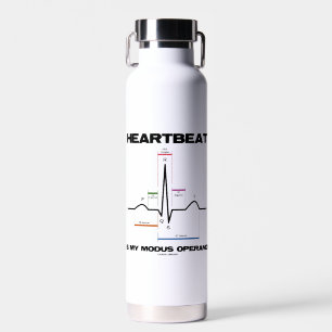 Heartbeat Is My Modus Operandi Sinus Rhythm Water Bottle